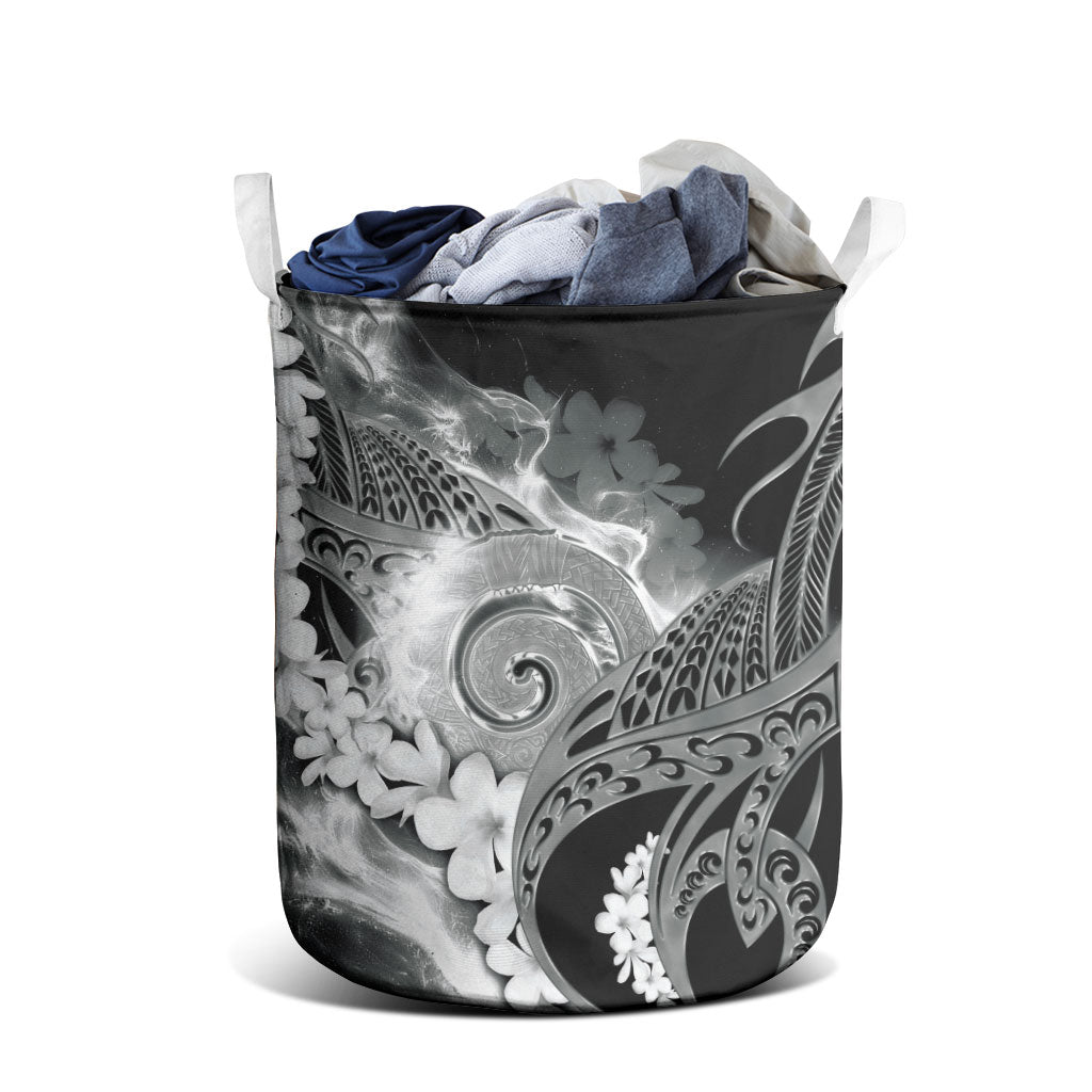 Piko Hawaiian Laundry Basket Monochrome Galaxy Spiral Plumeria Tribal Patterns DT05 - Polynesian Pride