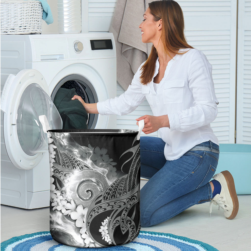 Piko Hawaiian Laundry Basket Monochrome Galaxy Spiral Plumeria Tribal Patterns DT05 - Polynesian Pride