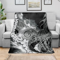 Piko Hawaiian Blanket Monochrome Galaxy Spiral Plumeria Tribal Patterns DT05 - Polynesian Pride