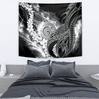 Piko Hawaiian Tapestry Monochrome Galaxy Spiral Plumeria Tribal Patterns DT05 - Polynesian Pride