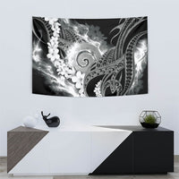 Piko Hawaiian Tapestry Monochrome Galaxy Spiral Plumeria Tribal Patterns DT05 - Polynesian Pride