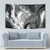 Piko Hawaiian Tapestry Monochrome Galaxy Spiral Plumeria Tribal Patterns DT05 - Polynesian Pride