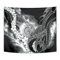 Piko Hawaiian Tapestry Monochrome Galaxy Spiral Plumeria Tribal Patterns DT05 - Polynesian Pride