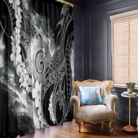 Piko Hawaiian Window Curtain Monochrome Galaxy Spiral Plumeria Tribal Patterns DT05 - Polynesian Pride