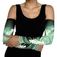Piko Hawaiian Arm Sleeves Green Galaxy Spiral Plumeria Tribal Patterns DT05 - Polynesian Pride