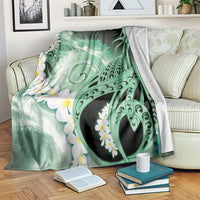Piko Hawaiian Blanket Green Galaxy Spiral Plumeria Tribal Patterns DT05 Green - Polynesian Pride