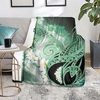 Piko Hawaiian Blanket Green Galaxy Spiral Plumeria Tribal Patterns DT05 - Polynesian Pride