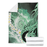 Piko Hawaiian Blanket Green Galaxy Spiral Plumeria Tribal Patterns DT05 - Polynesian Pride