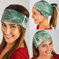 Piko Hawaiian Neck Gaiter Green Galaxy Spiral Plumeria Tribal Patterns DT05 - Polynesian Pride
