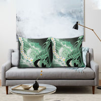Piko Hawaiian Pillow Cover Green Galaxy Spiral Plumeria Tribal Patterns DT05 - Polynesian Pride