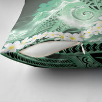 Piko Hawaiian Pillow Cover Green Galaxy Spiral Plumeria Tribal Patterns DT05 - Polynesian Pride