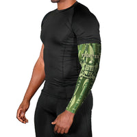 Personalised Fiji Language Week Sugarcane Masi Arm Sleeves Green Tapa Tribal Pattern DT05 - Polynesian Pride