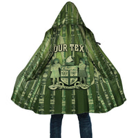 Personalised Fiji Language Week Sugarcane Masi Cloak Green Tapa Tribal Pattern DT05 Unisex Green - Polynesian Pride