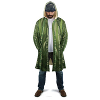 Personalised Fiji Language Week Sugarcane Masi Cloak Green Tapa Tribal Pattern DT05 - Polynesian Pride