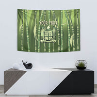 Personalised Fiji Language Week Sugarcane Masi Tapestry Green Tapa Tribal Pattern DT05 - Polynesian Pride