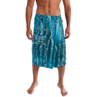 Personalised Fiji Language Week Sugarcane Masi Lavalava Blue Tapa Tribal Pattern DT05 Blue - Polynesian Pride