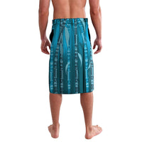 Personalised Fiji Language Week Sugarcane Masi Lavalava Blue Tapa Tribal Pattern DT05 - Polynesian Pride