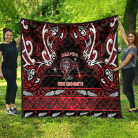 Ngapuhi Aotearoa Meri Kirihimete Quilt Maori Kiwi Bird Silver Fern Koru Pattern DT05 - Polynesian Pride