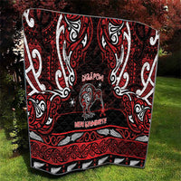 Ngapuhi Aotearoa Meri Kirihimete Quilt Maori Kiwi Bird Silver Fern Koru Pattern DT05 - Polynesian Pride