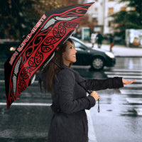 Ngapuhi Aotearoa Meri Kirihimete Umbrella Maori Kiwi Bird Silver Fern Koru Pattern DT05 - Polynesian Pride