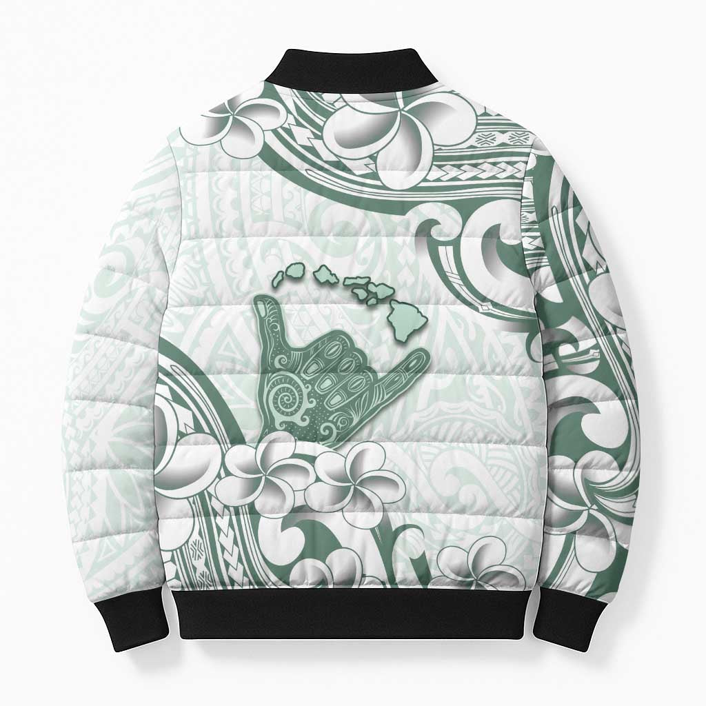Aloha Hawaii Shaka Bomber Puffer Jacket Hang Loose Mint Version DT05 - Polynesian Pride