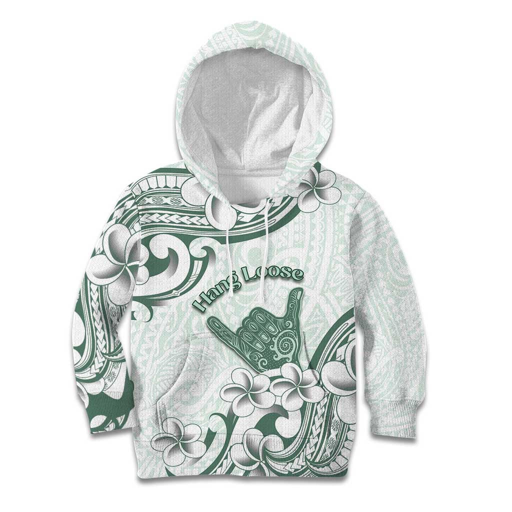 Aloha Hawaii Shaka Kid Hoodie Hang Loose Mint Version DT05 Hoodie Mint - Polynesian Pride