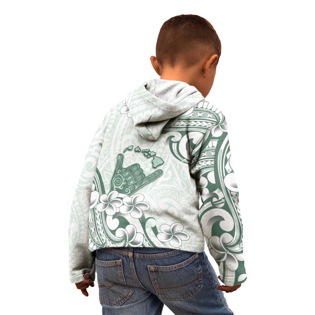 Aloha Hawaii Shaka Kid Hoodie Hang Loose Mint Version DT05 - Polynesian Pride