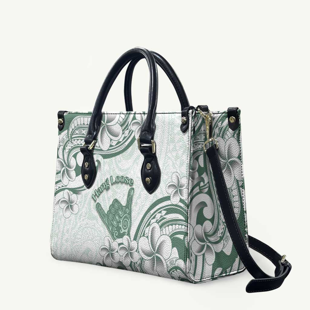 Aloha Hawaii Shaka Leather Bag Hang Loose Mint Version DT05 Mint - Polynesian Pride