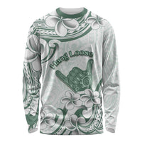 Aloha Hawaii Shaka Long Sleeve Shirt Hang Loose Mint Version DT05 Unisex Mint - Polynesian Pride