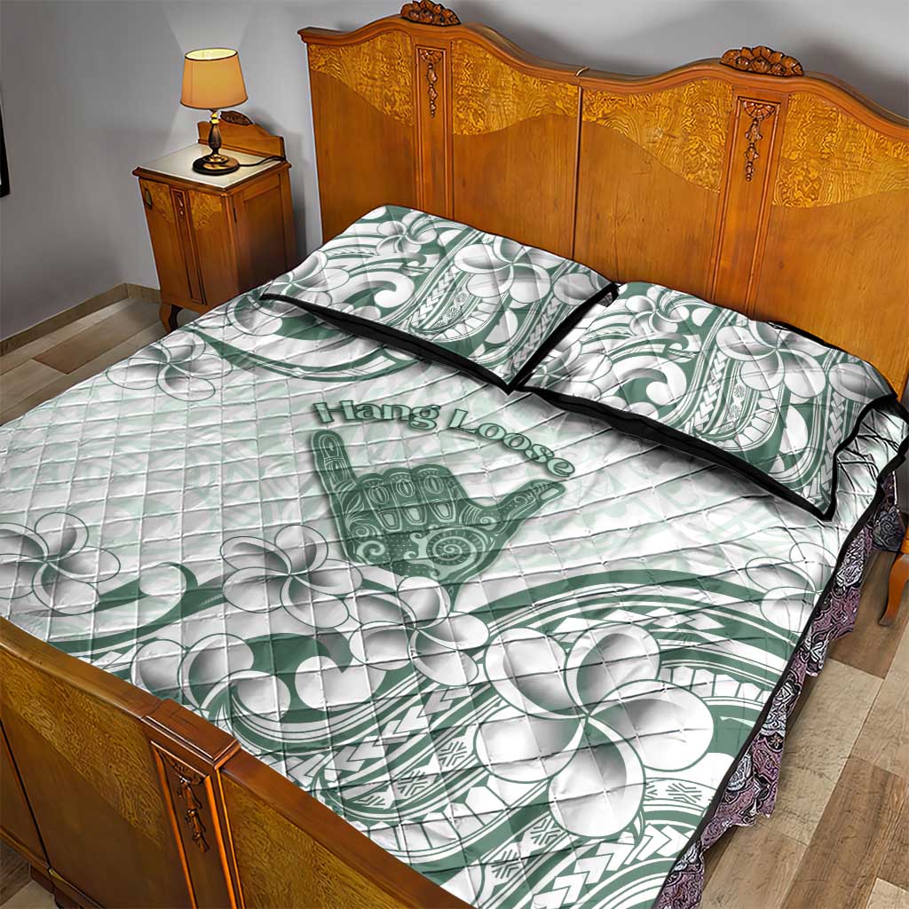 Aloha Hawaii Shaka Quilt Bed Set Hang Loose Mint Version DT05 - Polynesian Pride