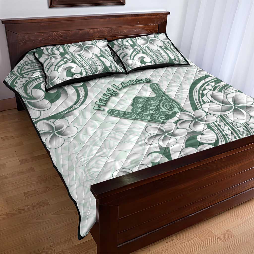 Aloha Hawaii Shaka Quilt Bed Set Hang Loose Mint Version DT05 - Polynesian Pride