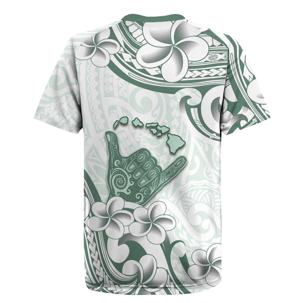 Aloha Hawaii Shaka Rugby Jersey Hang Loose Mint Version DT05 - Polynesian Pride