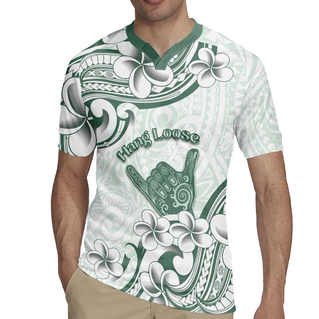 Aloha Hawaii Shaka Rugby Jersey Hang Loose Mint Version DT05 - Polynesian Pride