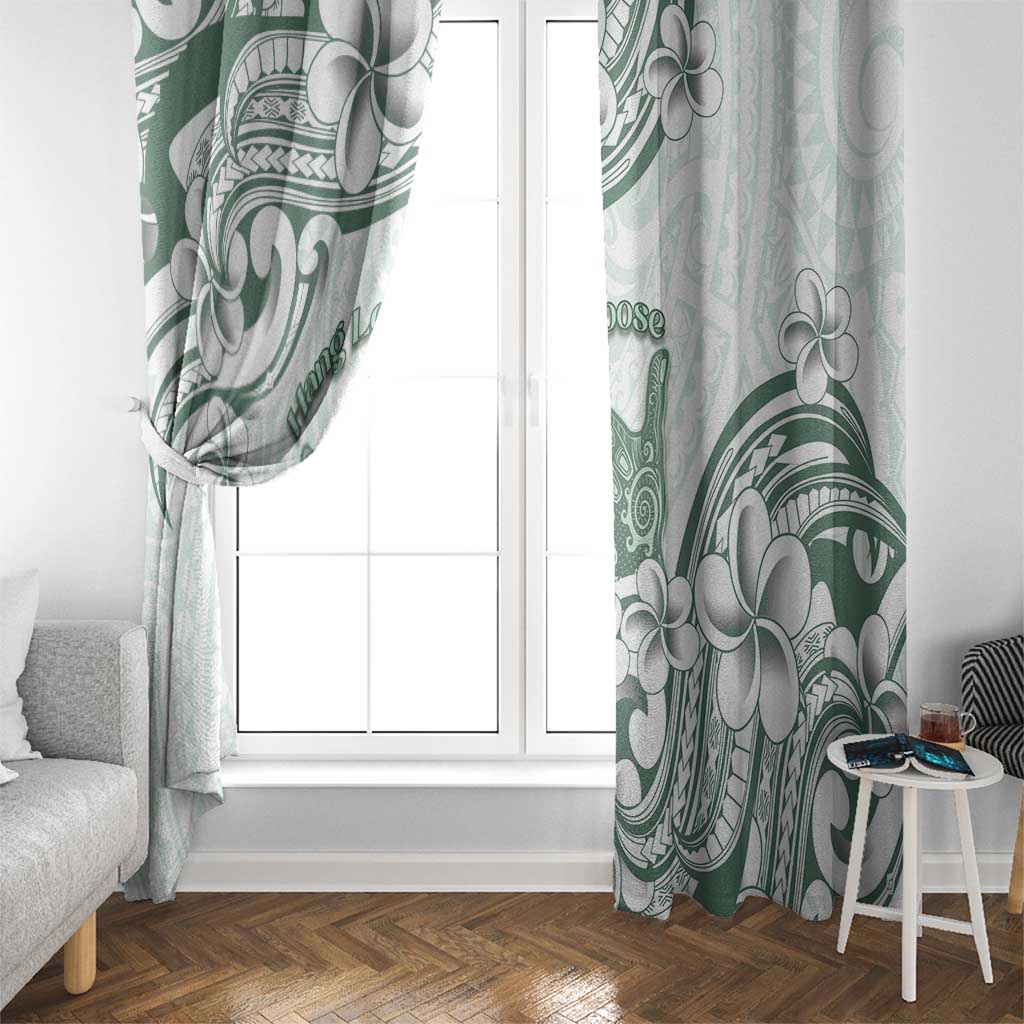 Aloha Hawaii Shaka Window Curtain Hang Loose Mint Version DT05 - Polynesian Pride