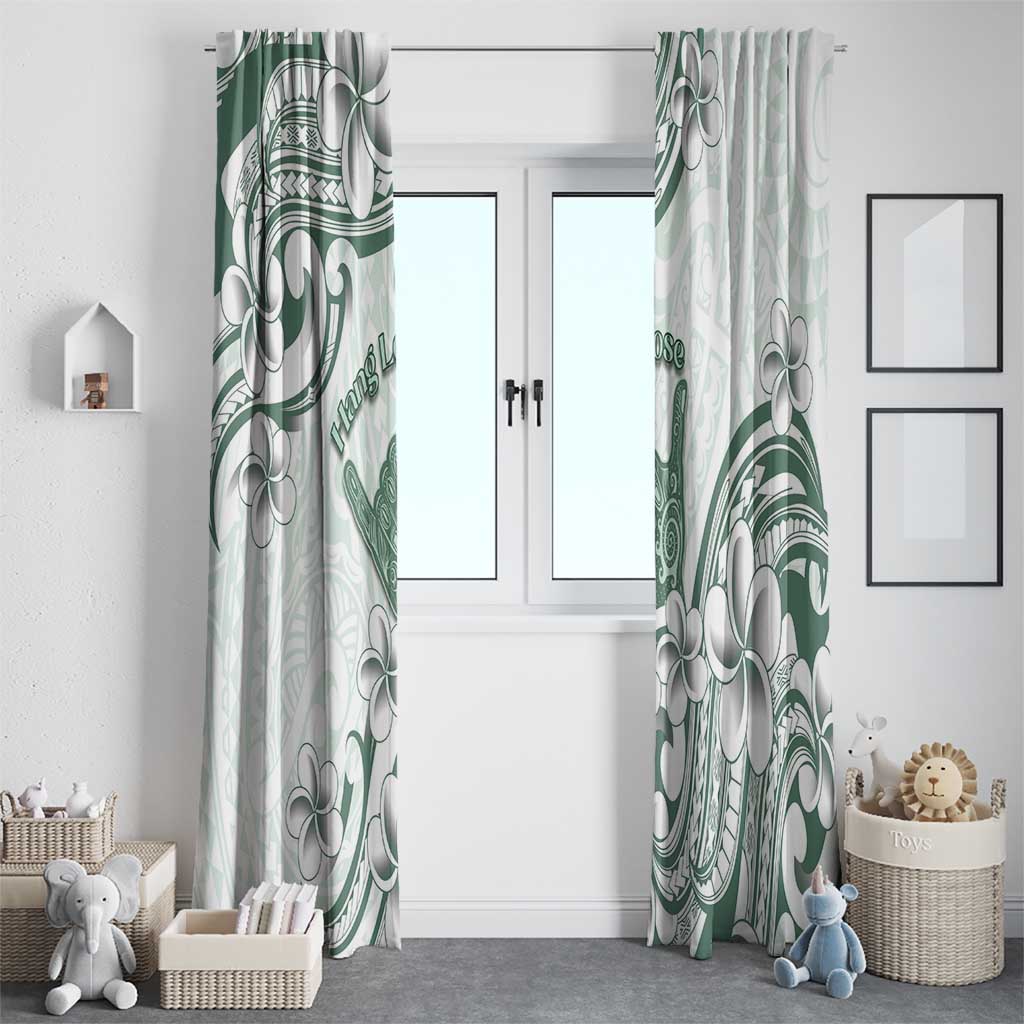 Aloha Hawaii Shaka Window Curtain Hang Loose Mint Version DT05 - Polynesian Pride