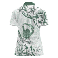 Aloha Hawaii Shaka Women Polo Shirt Hang Loose Mint Version DT05 - Polynesian Pride