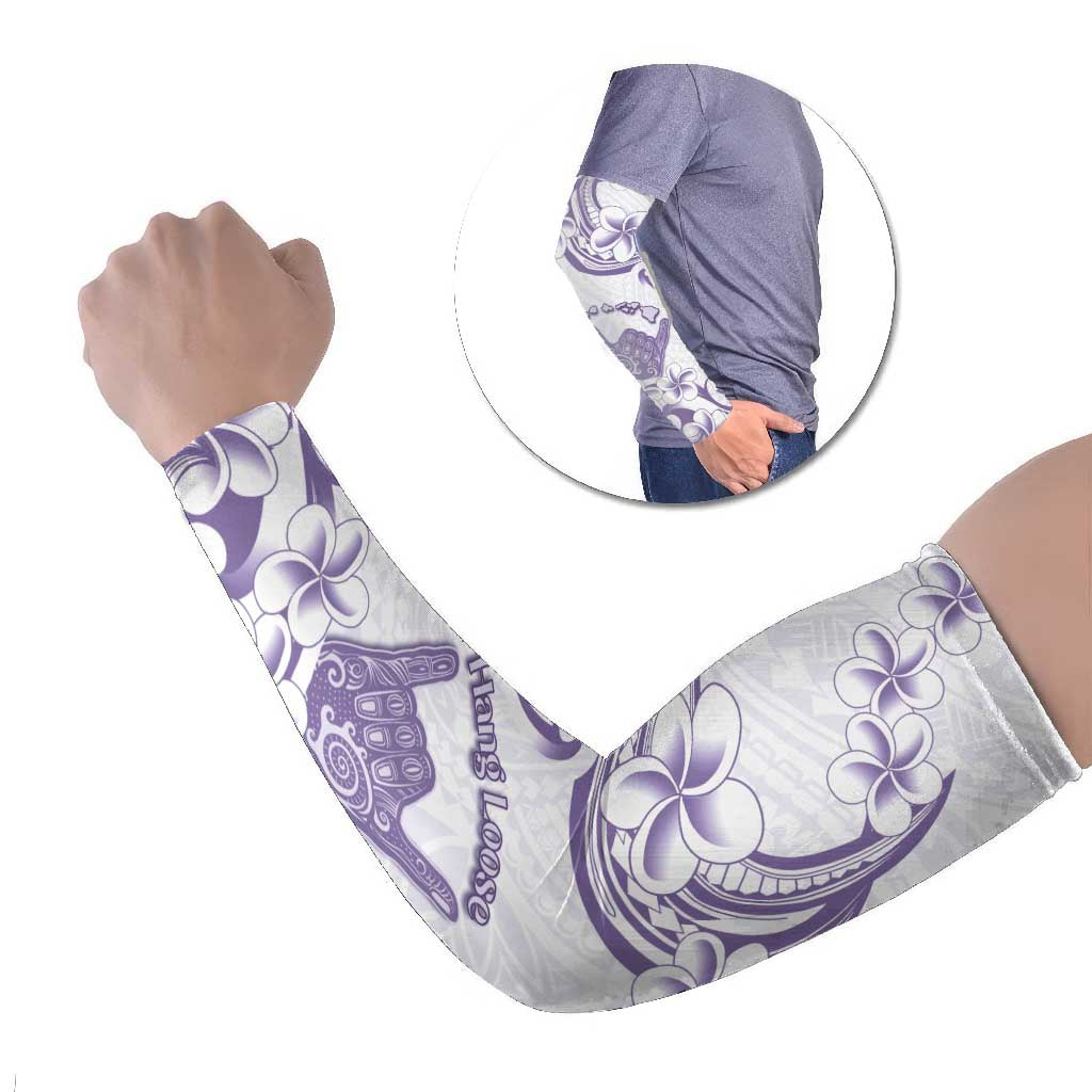 Aloha Hawaii Shaka Arm Sleeves Hang Loose Purple Version DT05 Set of 2 Purple - Polynesian Pride