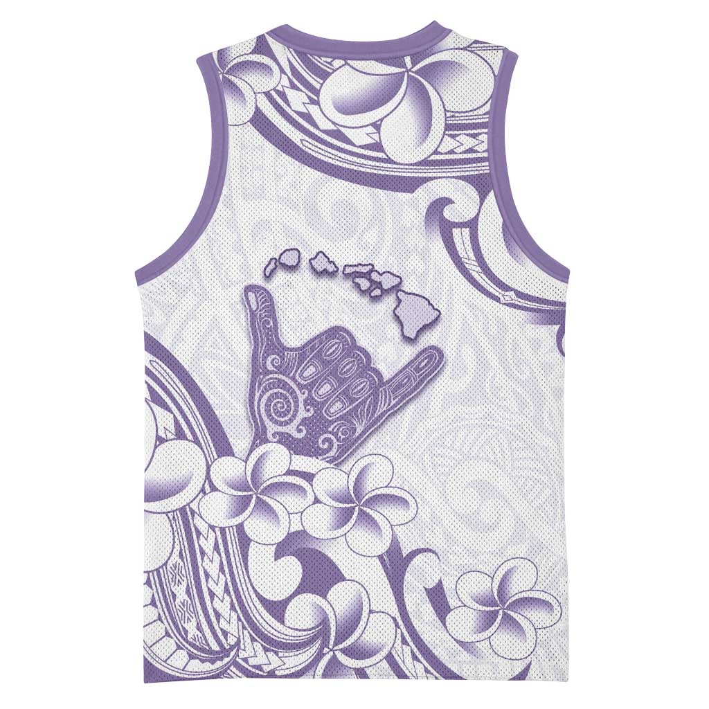 Aloha Hawaii Shaka Basketball Jersey Hang Loose Purple Version DT05 - Polynesian Pride