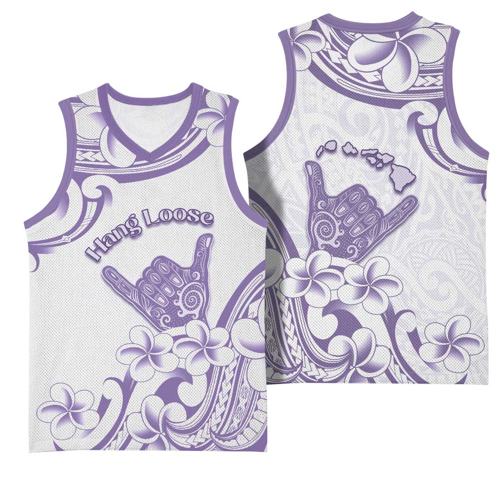Aloha Hawaii Shaka Basketball Jersey Hang Loose Purple Version DT05 - Polynesian Pride