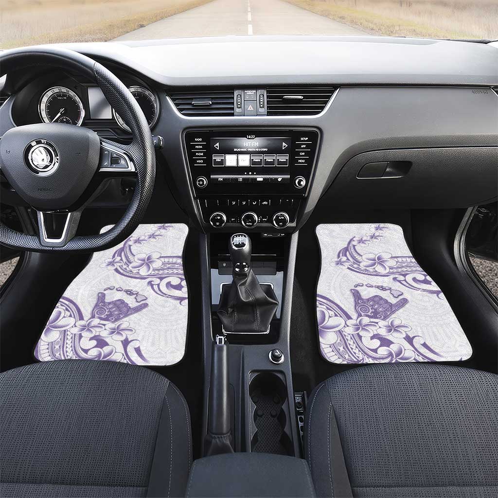 Aloha Hawaii Shaka Car Mats Hang Loose Purple Version DT05 Set 2pcs - Front Purple - Polynesian Pride