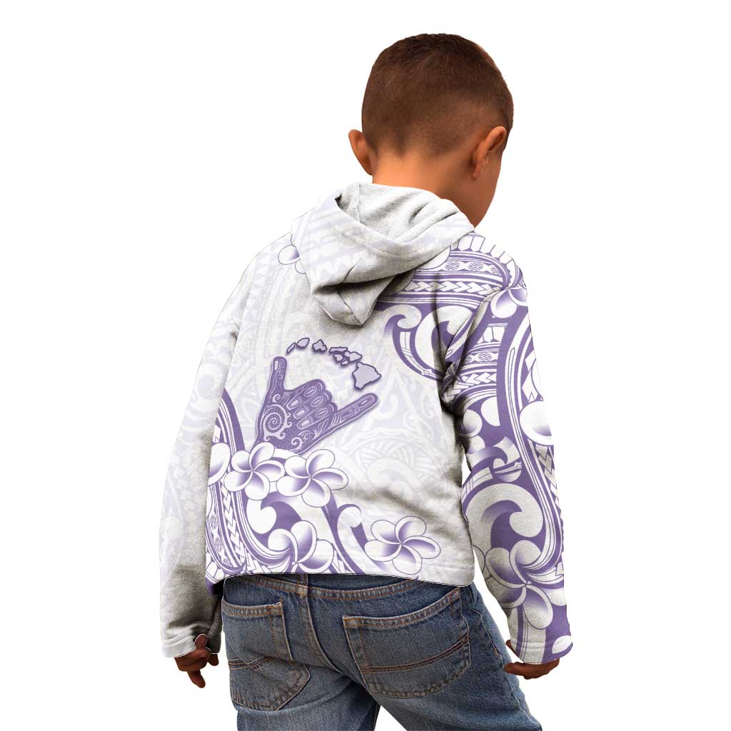 Aloha Hawaii Shaka Kid Hoodie Hang Loose Purple Version DT05 - Polynesian Pride