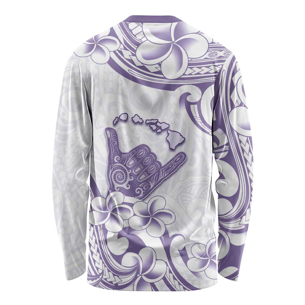 Aloha Hawaii Shaka Long Sleeve Shirt Hang Loose Purple Version DT05 - Polynesian Pride