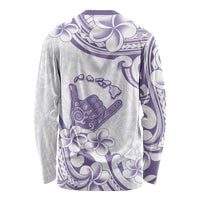 Aloha Hawaii Shaka Long Sleeve Shirt Hang Loose Purple Version DT05 - Polynesian Pride