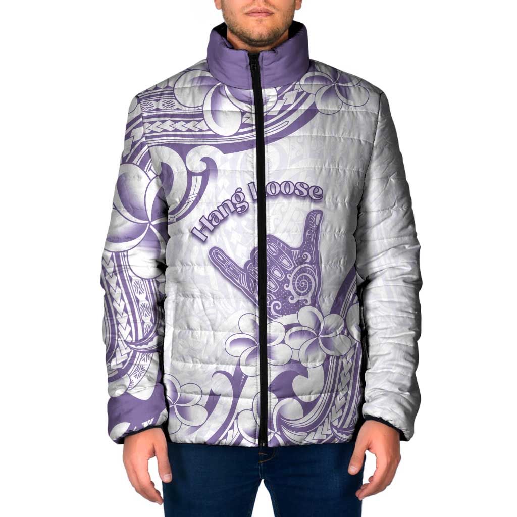 Aloha Hawaii Shaka Padded Jacket Hang Loose Purple Version DT05 Men Purple - Polynesian Pride