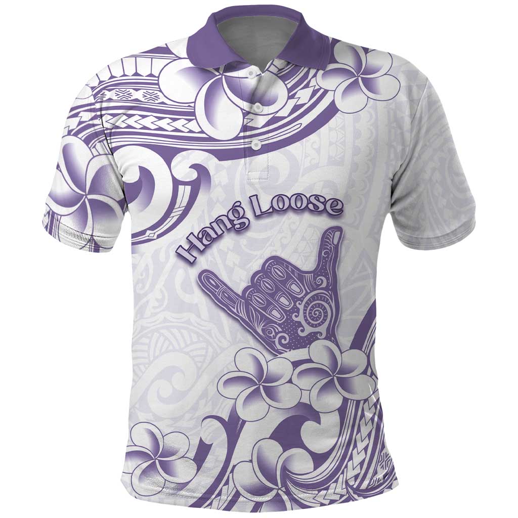 Aloha Hawaii Shaka Polo Shirt Hang Loose Purple Version DT05 Purple - Polynesian Pride