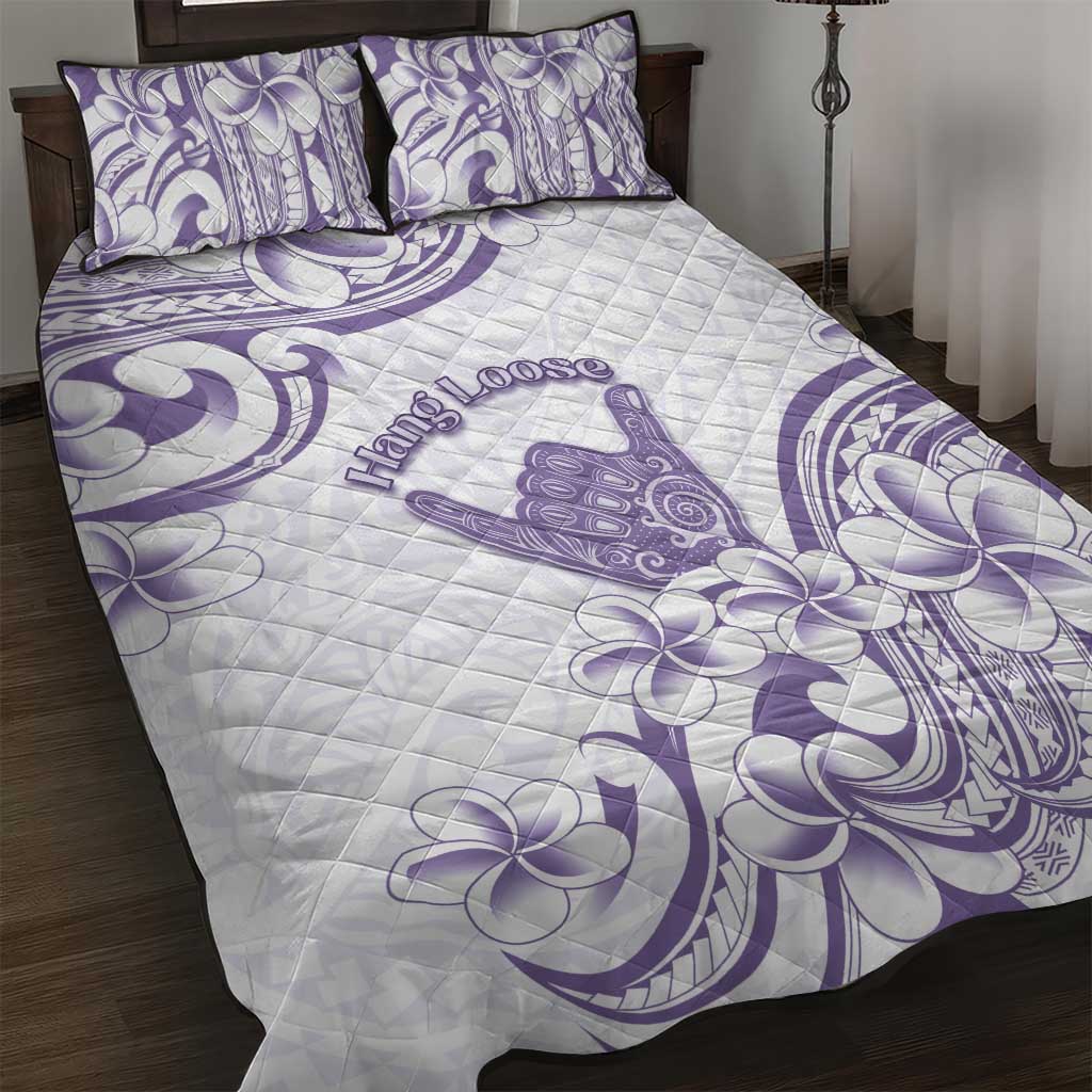Aloha Hawaii Shaka Quilt Bed Set Hang Loose Purple Version DT05 Purple - Polynesian Pride