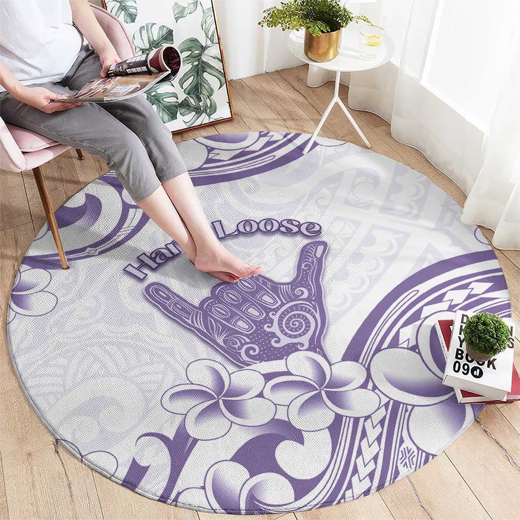 Aloha Hawaii Shaka Round Carpet Hang Loose Purple Version DT05 - Polynesian Pride