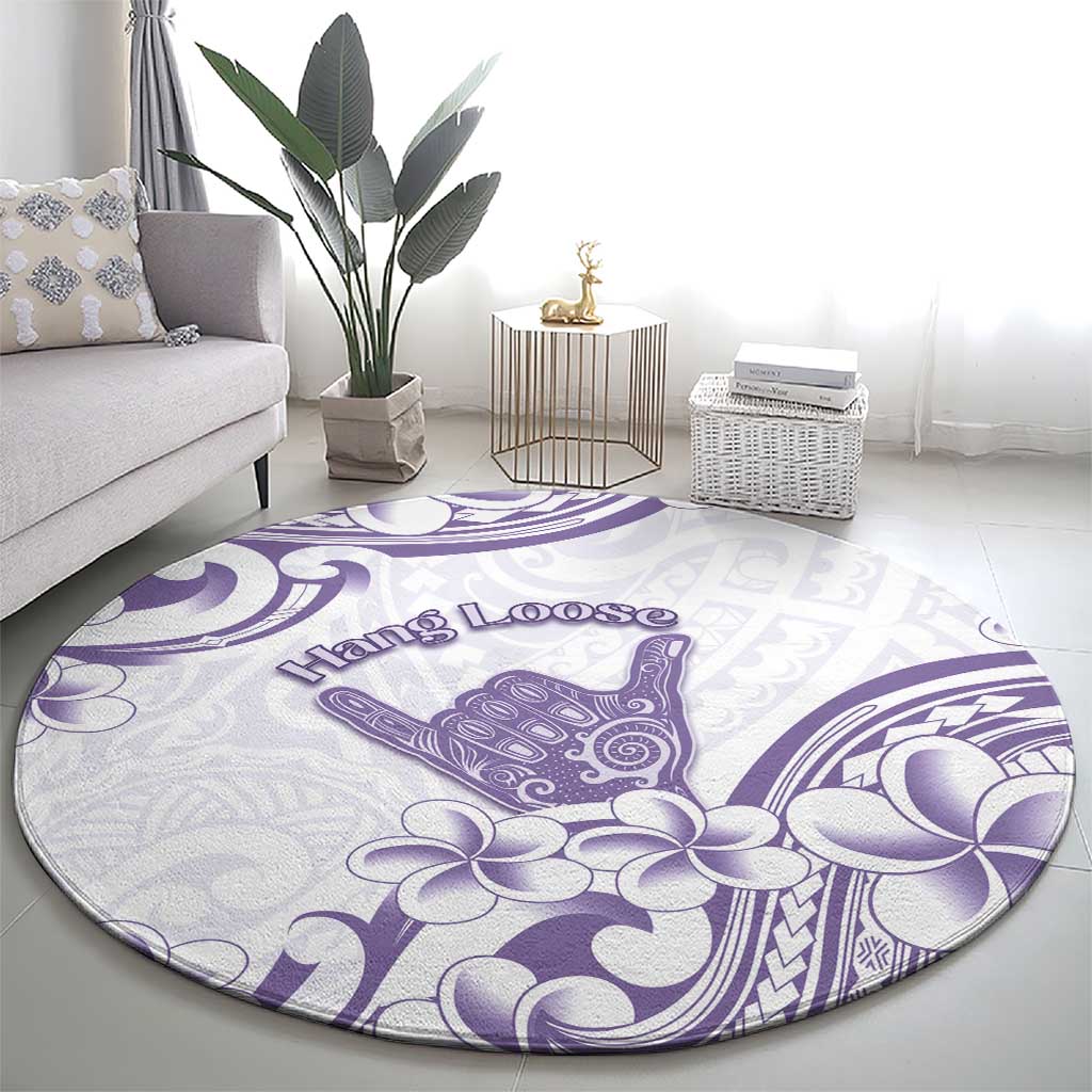Aloha Hawaii Shaka Round Carpet Hang Loose Purple Version DT05 - Polynesian Pride
