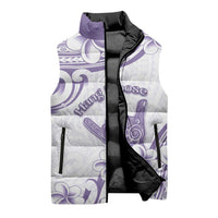 Aloha Hawaii Shaka Sleeveless Puffer Jacket Hang Loose Purple Version DT05 - Polynesian Pride