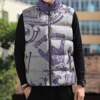 Aloha Hawaii Shaka Sleeveless Puffer Jacket Hang Loose Purple Version DT05 - Polynesian Pride